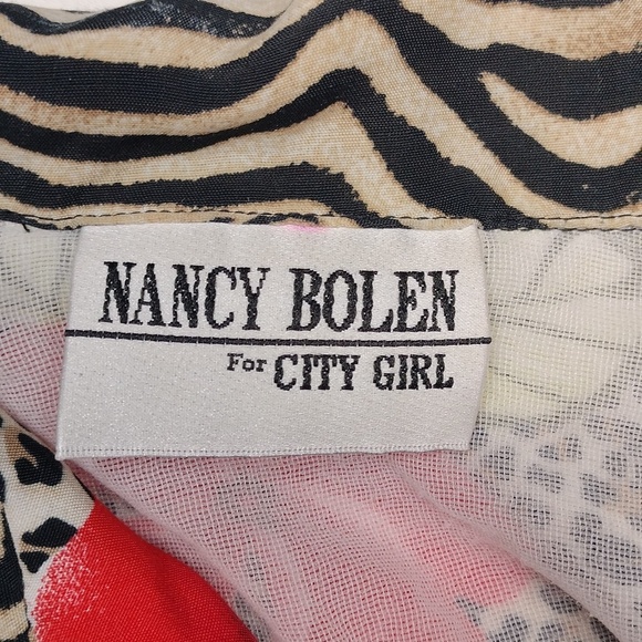 Vintage Nancy Bolen For City Girl Women's Button Up Blouse Size Large - Picture 2 of 12